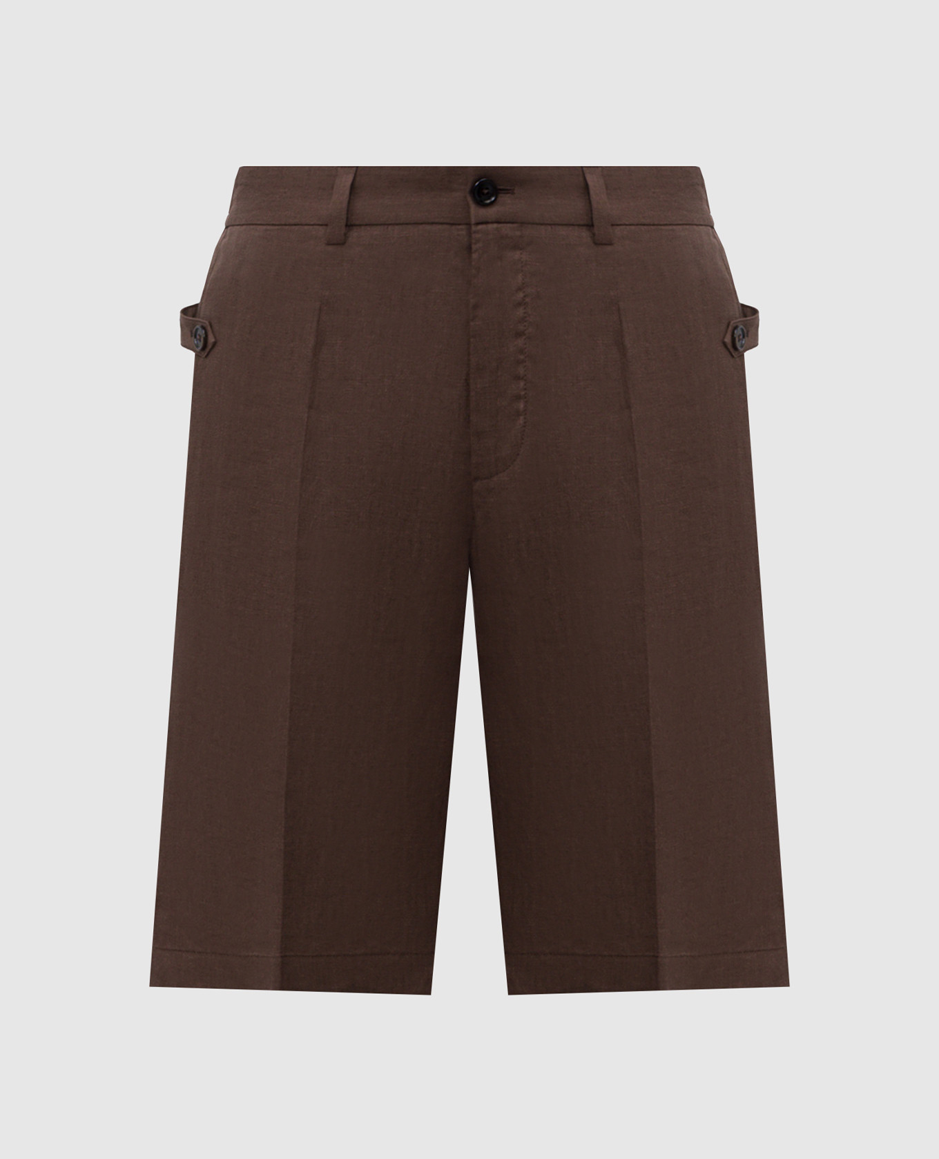 Brown linen shorts Dolce&Gabbana