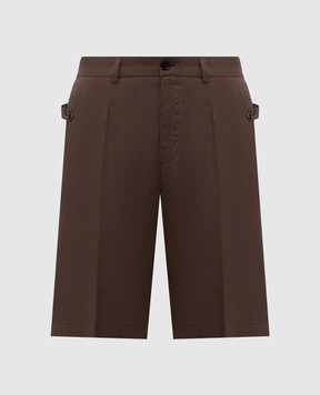 Dolce&Gabbana Brown linen shorts GP134TFU4LG