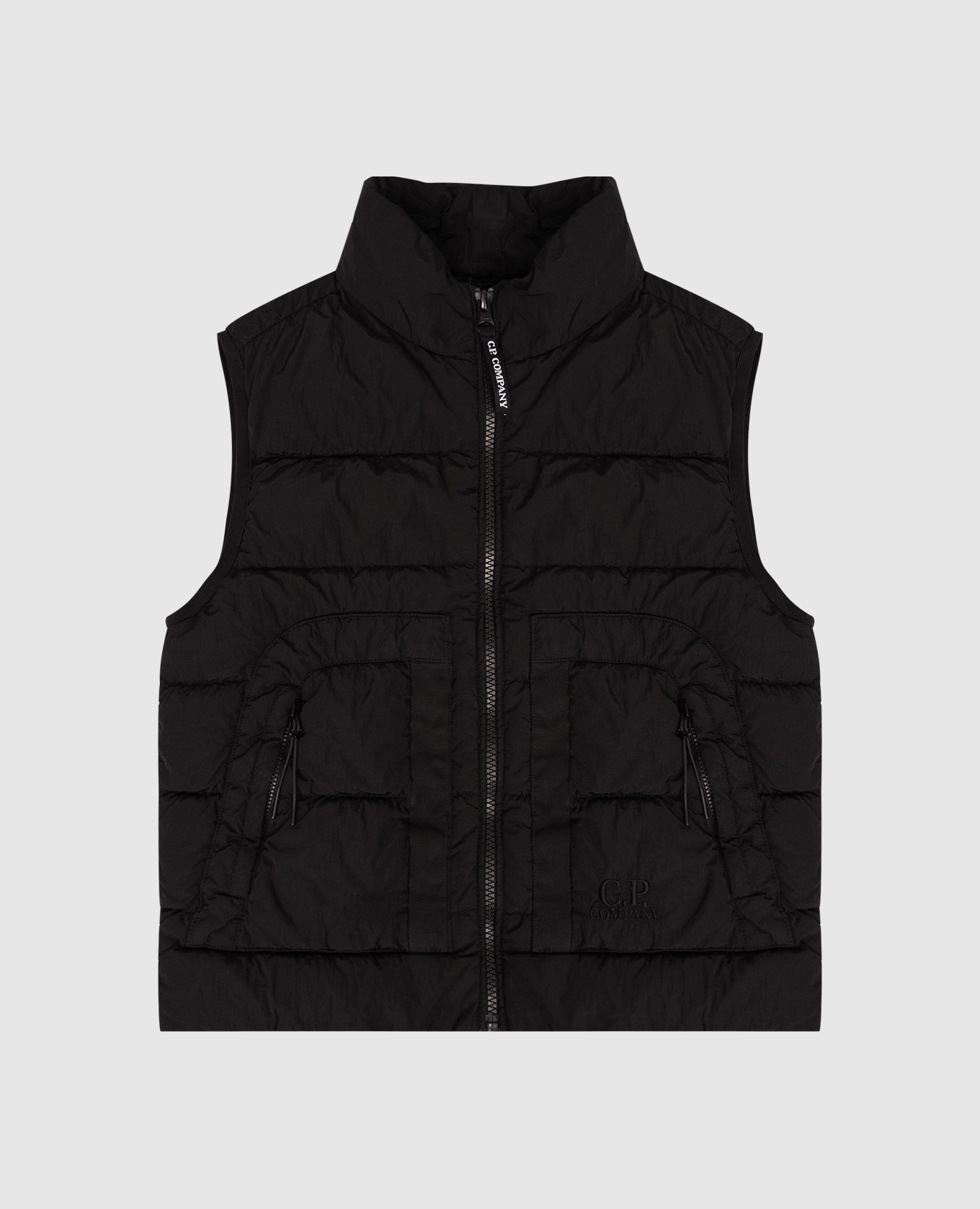 

Children's black vest with logo embroidery C.P. Company