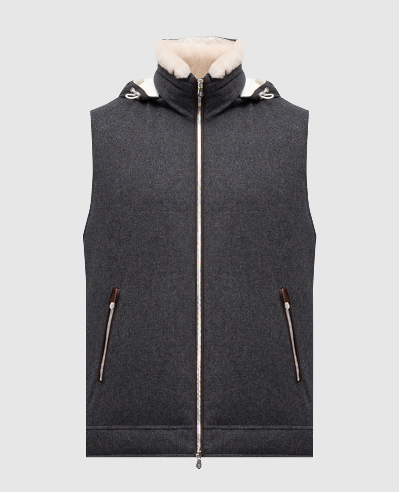 

Grey wool down vest Brunello Cucinelli
