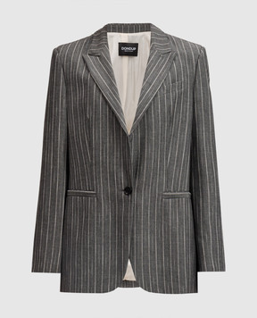 Dondup Gray striped jacket DJ524EF0134DXXX