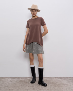 Brunello Cucinelli Brown cashmere top M12116420F