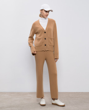 LISA YANG Danni cashmere cardigan in brown 202084