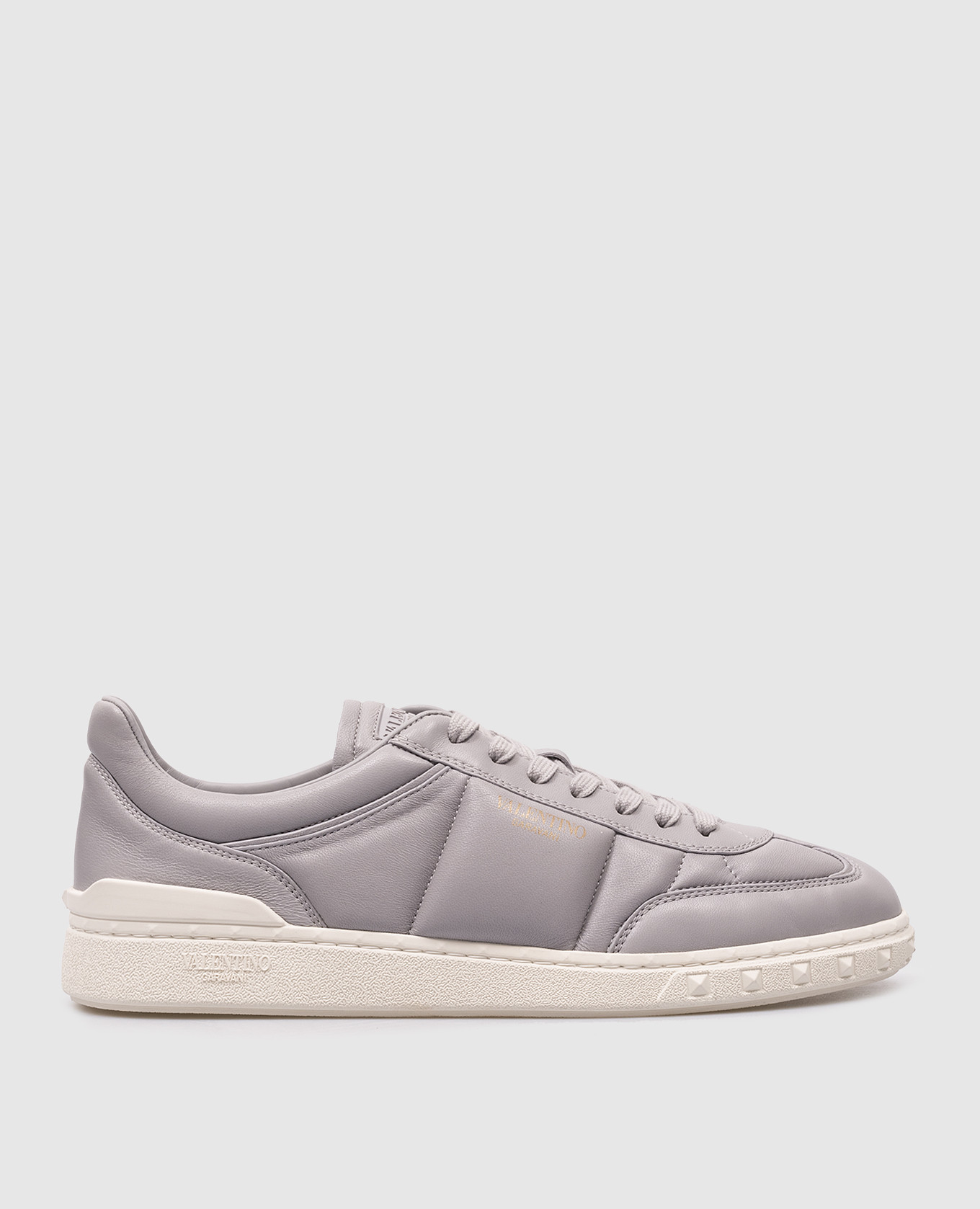 Upvillage logo sneakers in gray leather valentino