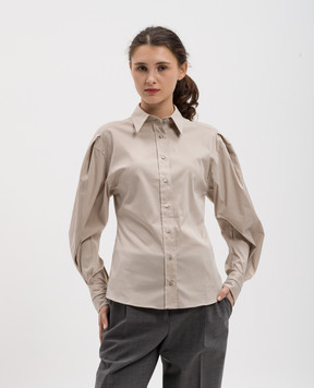 Brunello Cucinelli Beige shirt with monil chain MP091MN706