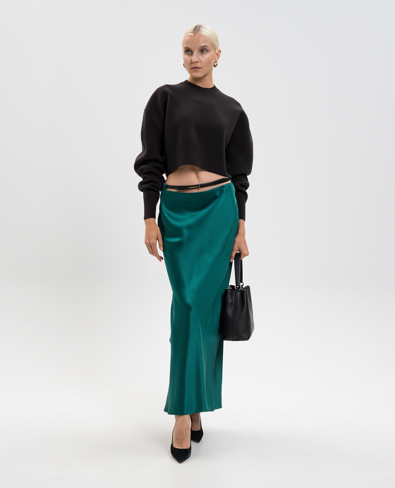 

Brown cropped wool and cashmere sweater Tom Ford