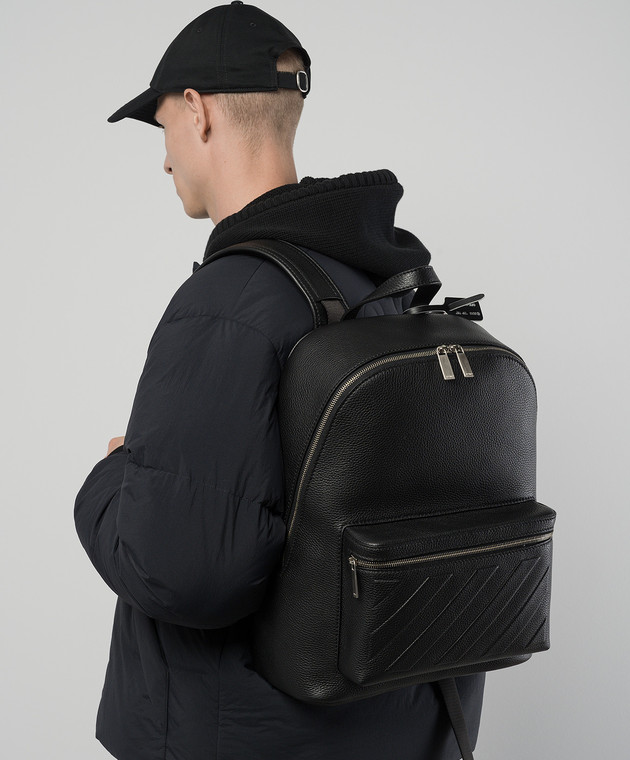 Off white leather backpack hotsell