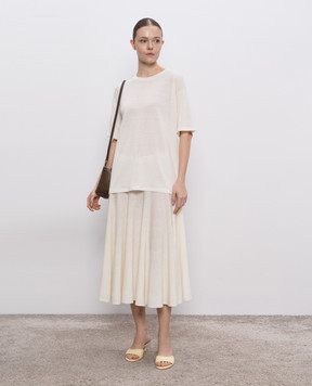 The Row Beige top Jiselle with linen 8806Y889