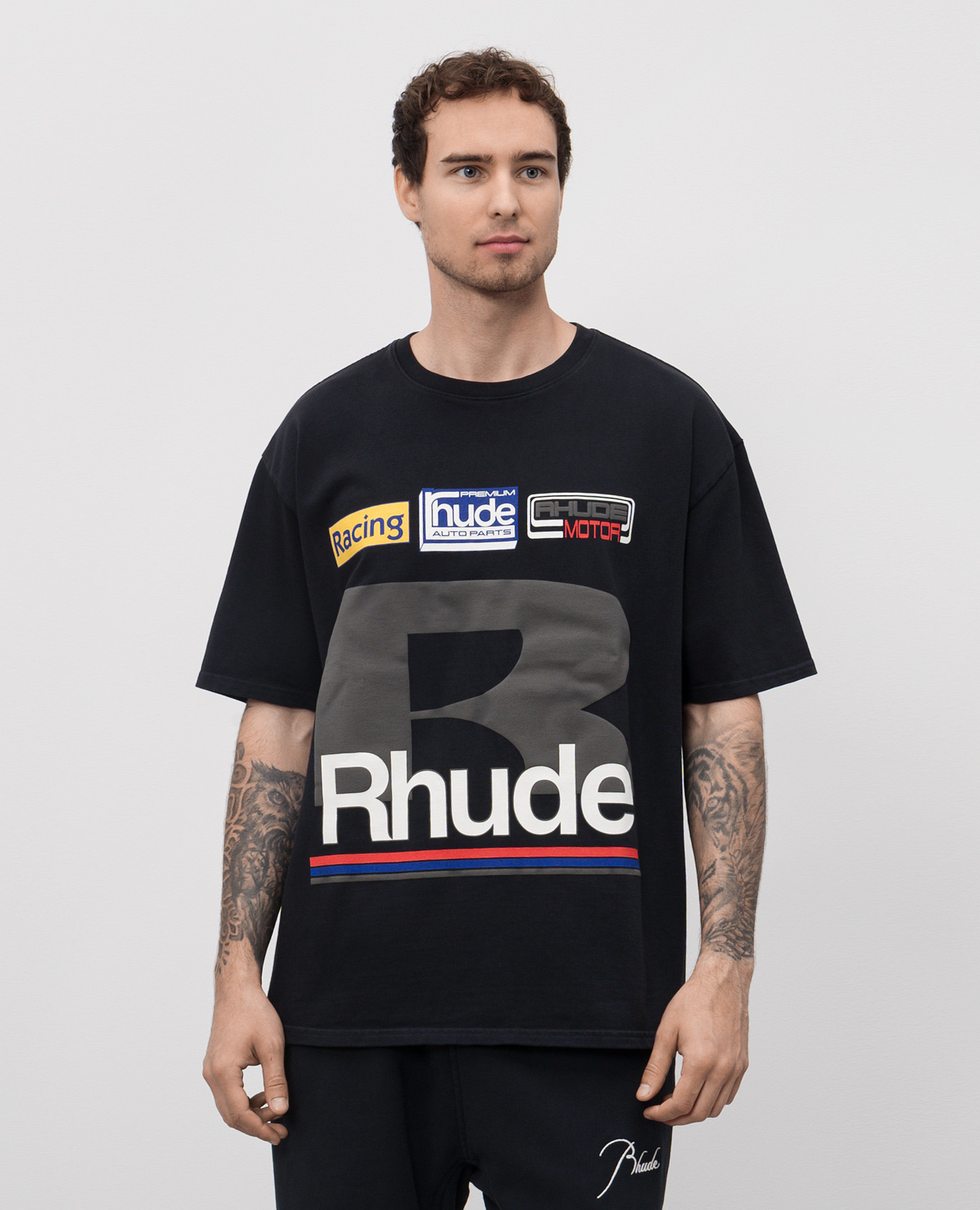 

Black t-shirt with logo print Rhude