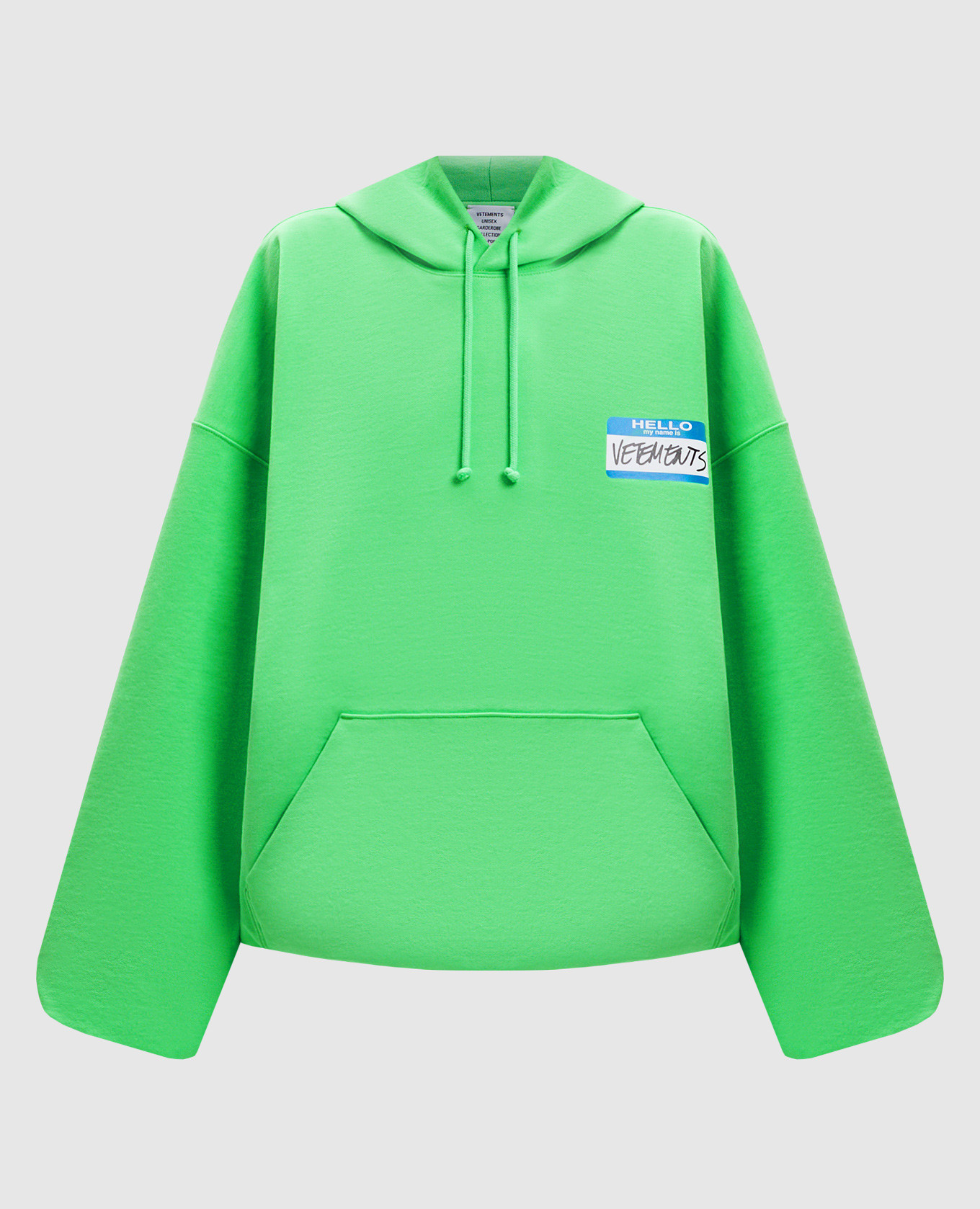 Green hoodie with My Name Is Vetements print Vetements