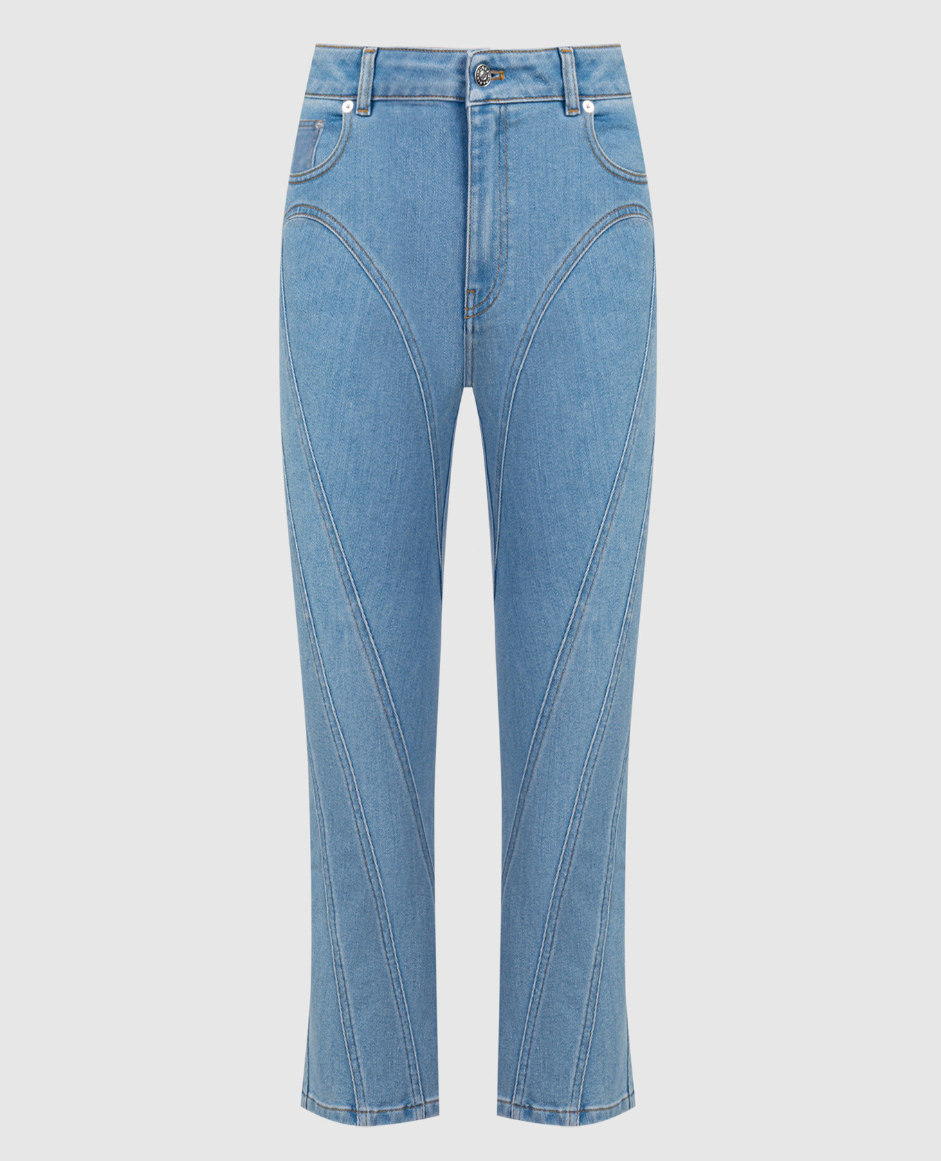 Blue denim capris Thierry Mugler