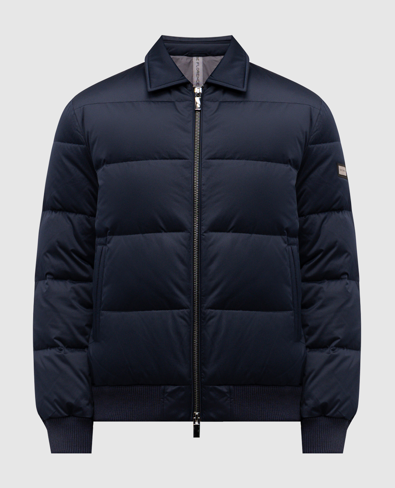 

Blue down jacket with logo Be Florence