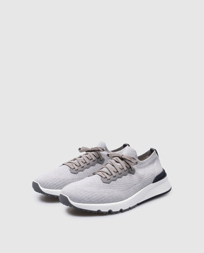 Brunello Cucinelli Gray sneakers with a logo MZUPMBO252