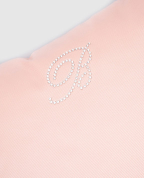 Blumarine Pink Note decorative pillow with Swarovski crystals H0000000131