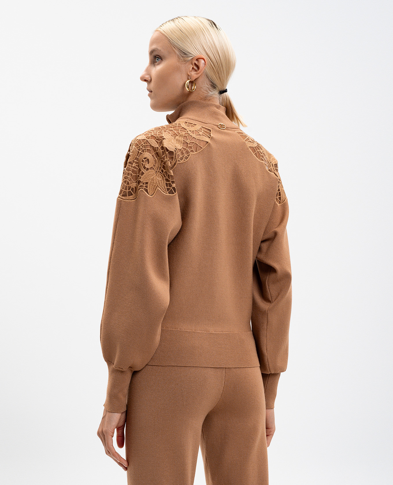 

Brown sports jacket with embroidery Twinset