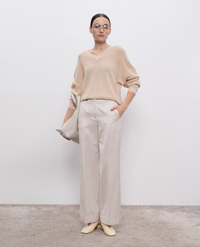 Peserico Beige trousers with lapels P0428306655