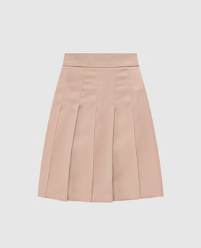 Max Mara Brown ANGEL pleated skirt with wool ANGEL