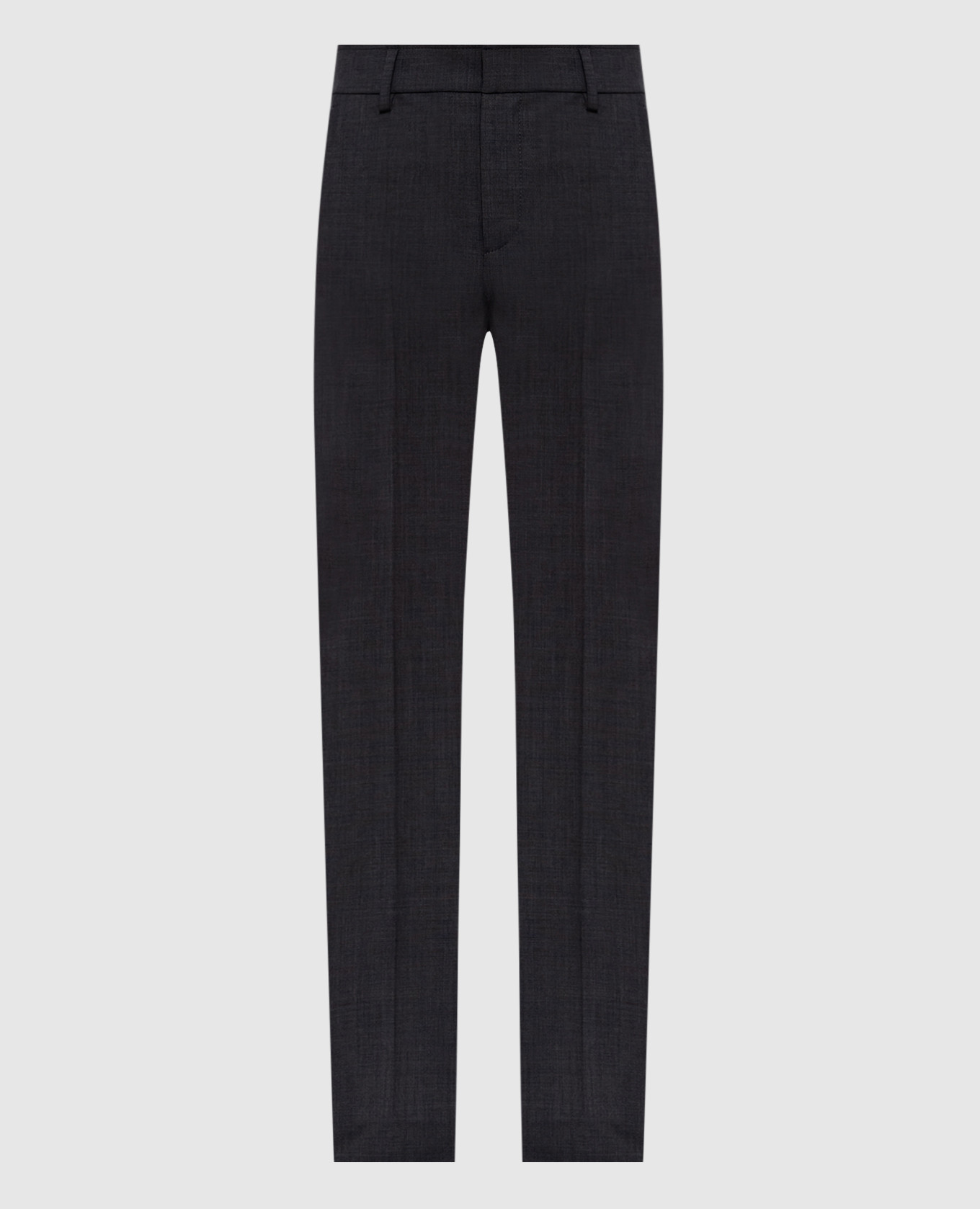 Gray wool pants with monil chain Brunello Cucinelli