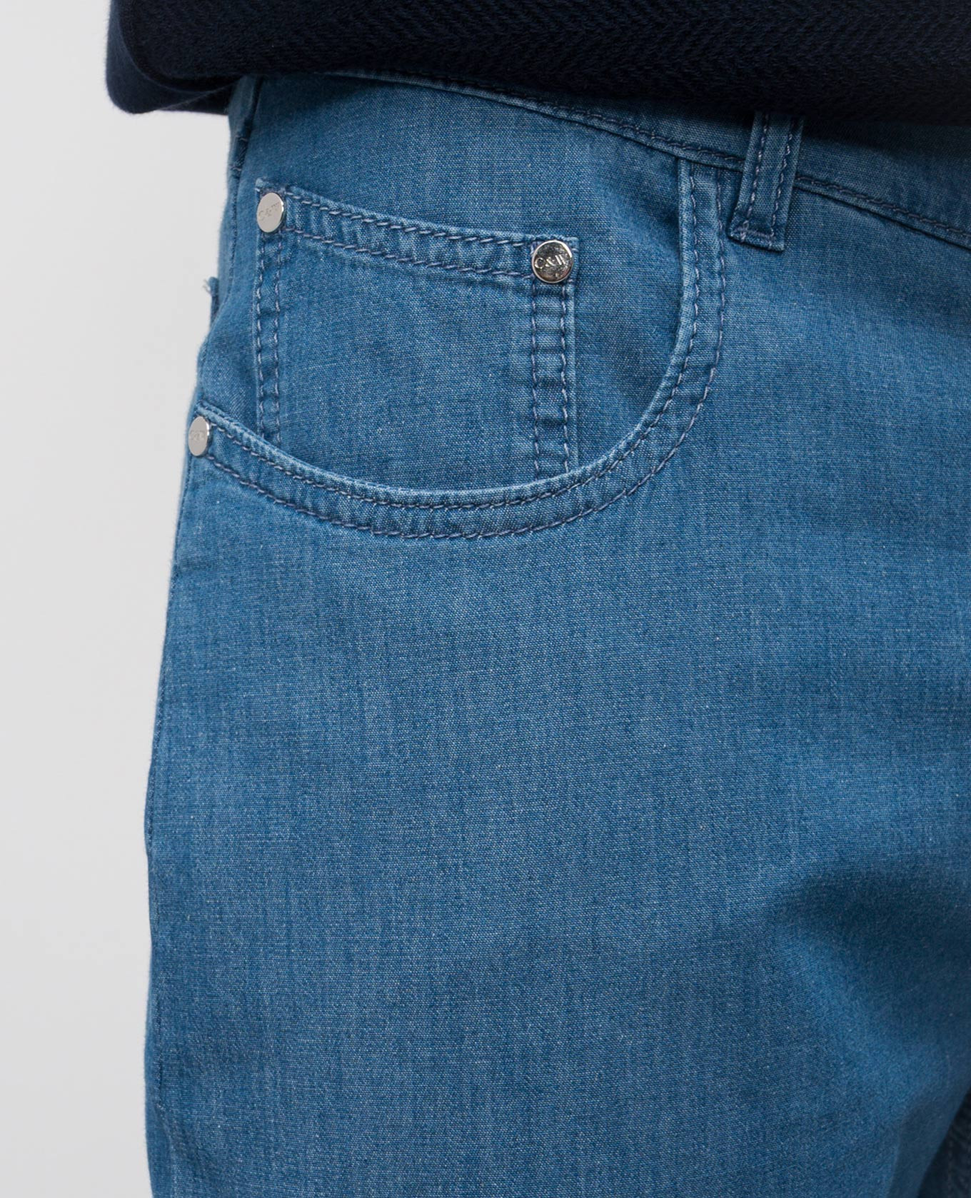 BELLUNO blue pants with logo patch Cashmere&Whiskey 5