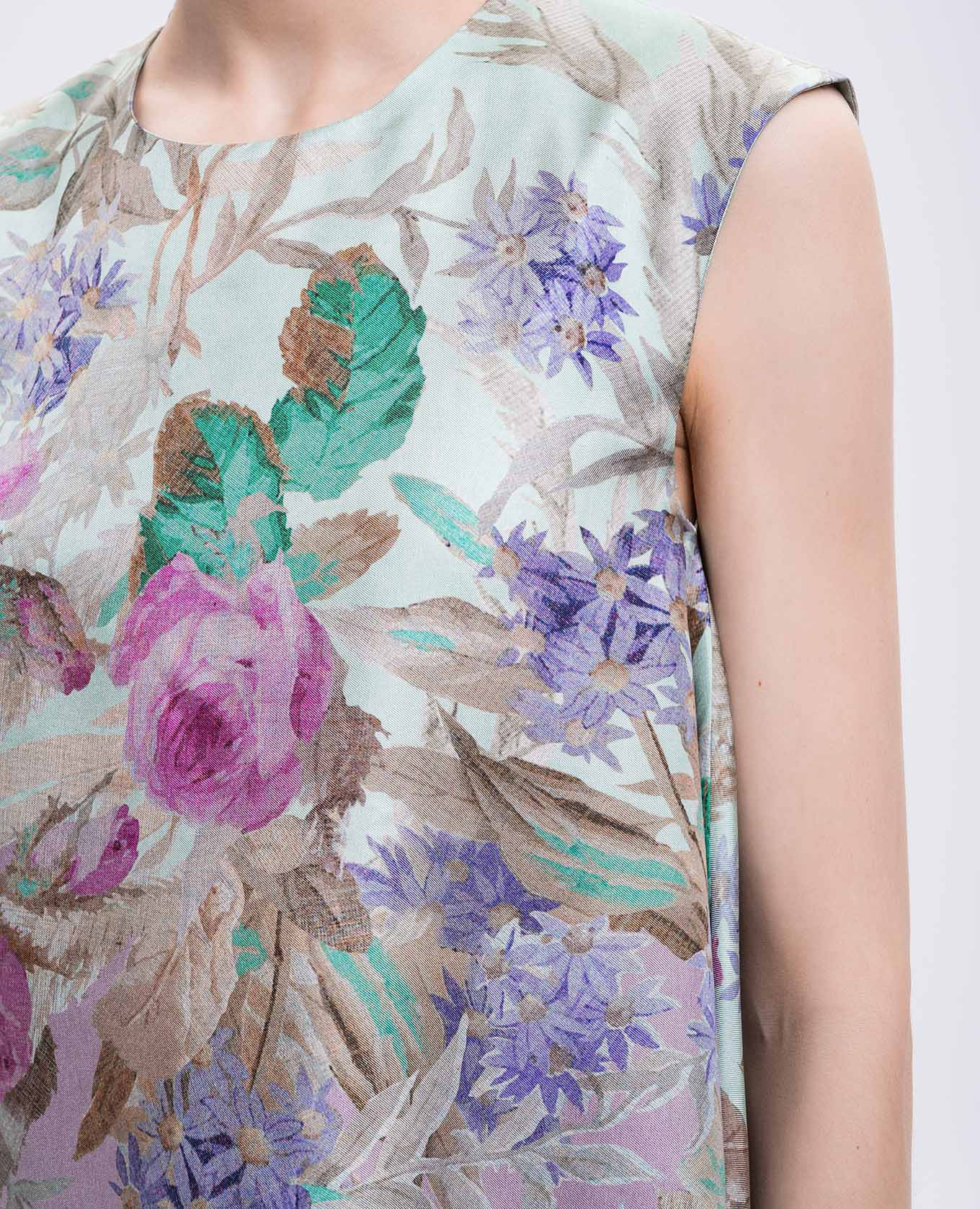 

Floral print silk top La DoubleJ, White