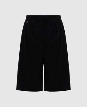 Agnona Black shorts with silk T80702XJ5008