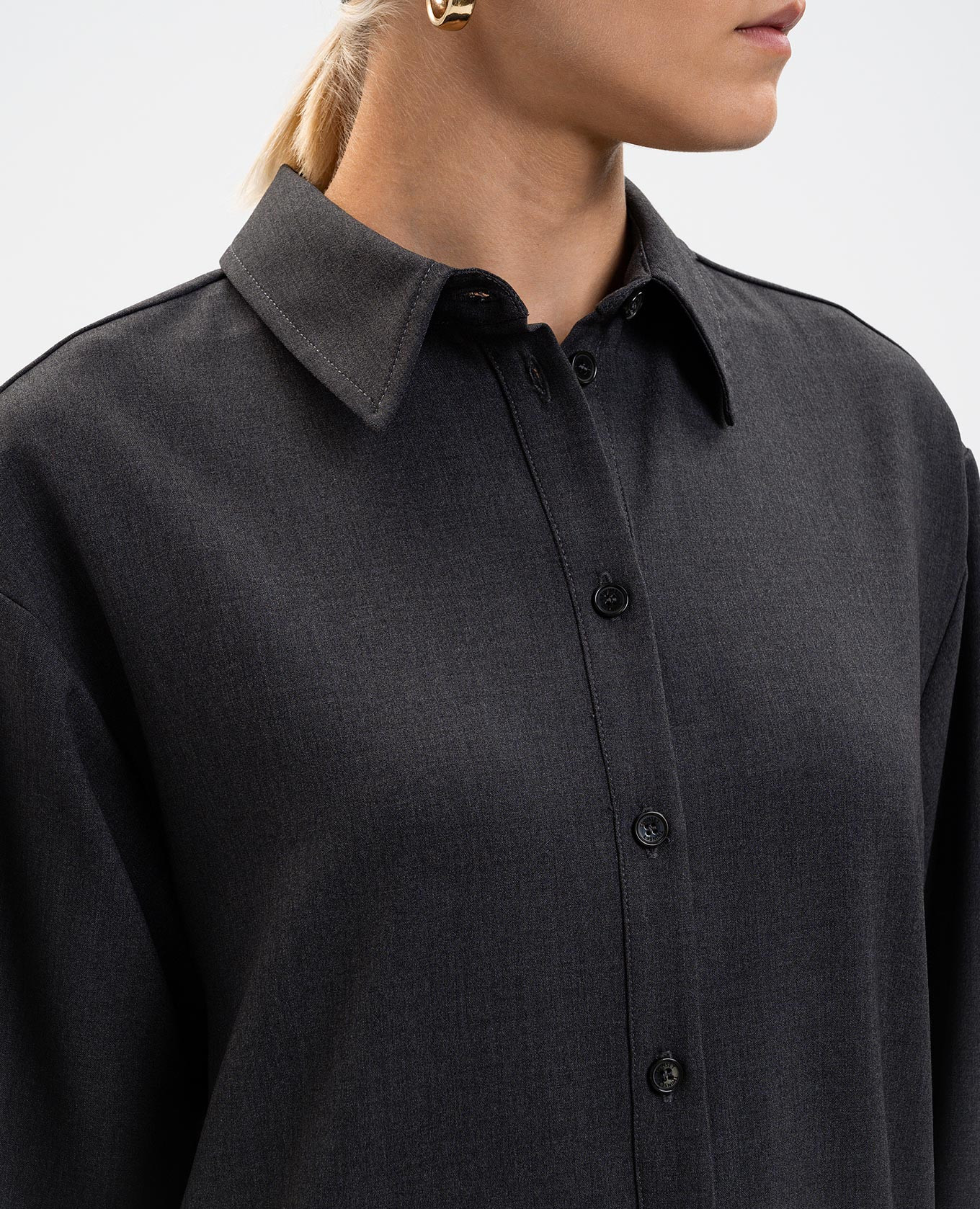 Gray shirt with logo Twinset 5