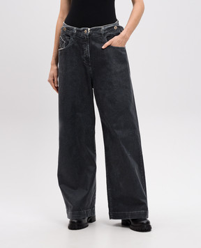 The Attico Grey double-breasted jeans 250WCP00190DDD100AA
