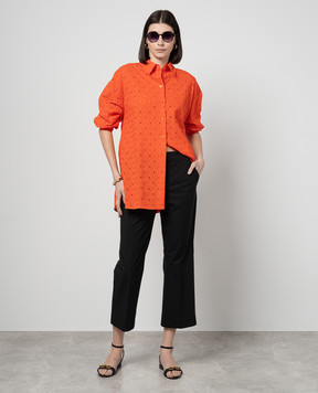 Twinset Black pants with metallic logo 241TT2072