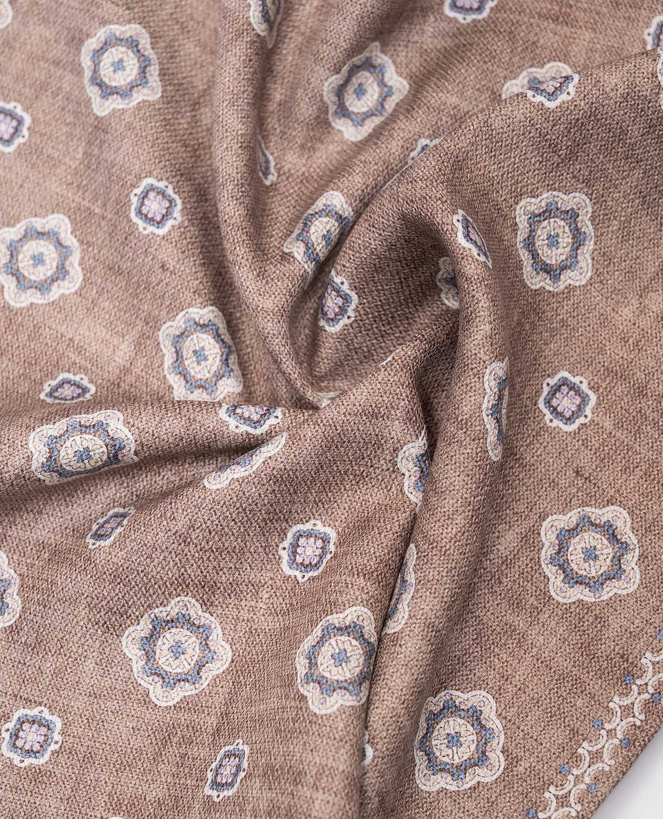 Reversible printed silk pachet scarf Brunello Cucinelli 3