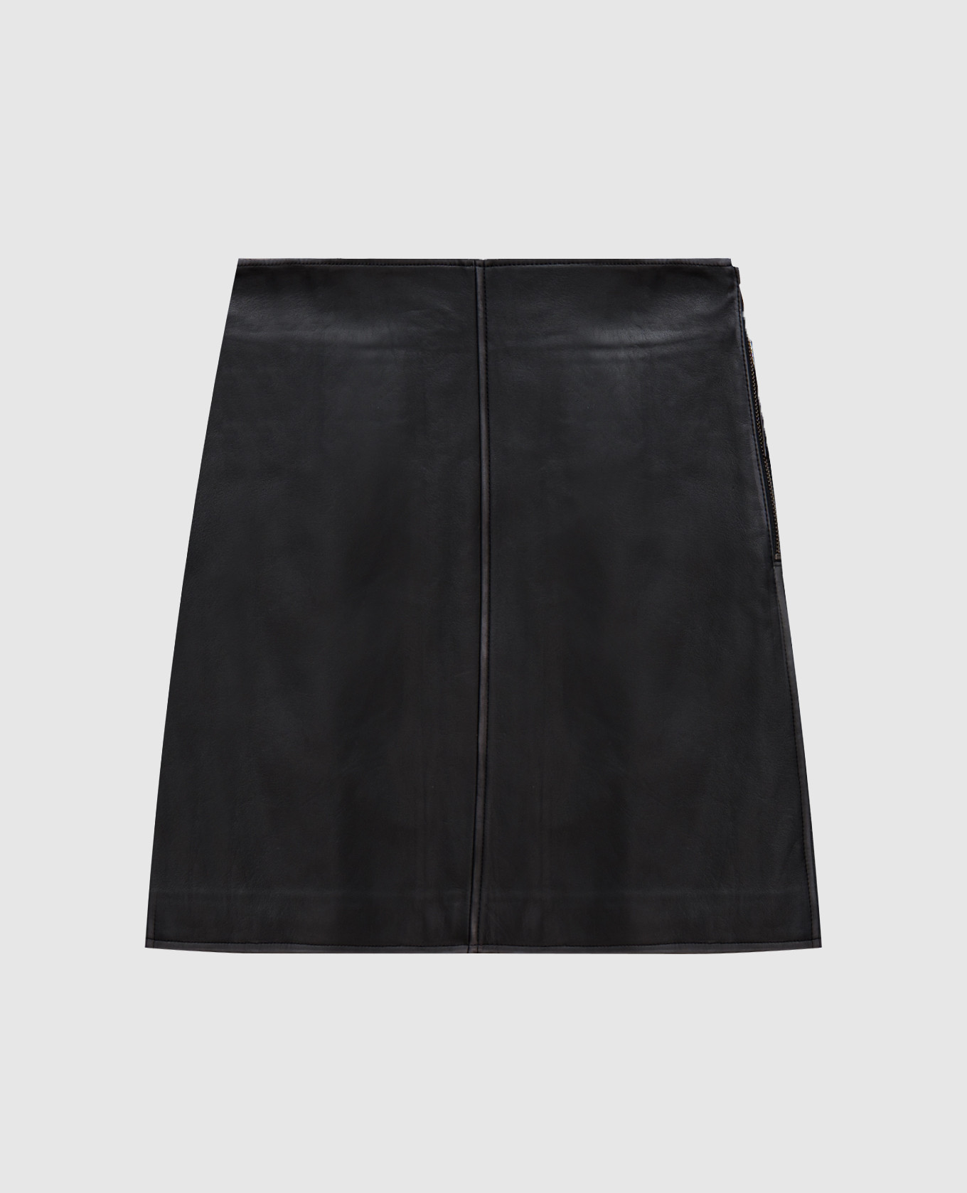 

ZELIA gray leather skirt with distressed effect Max Mara Weekend, Black