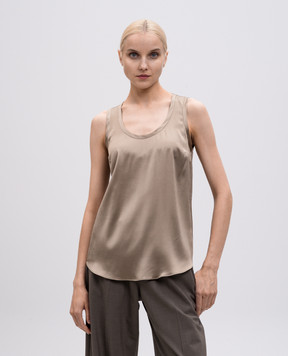 Brunello Cucinelli Beige silk top M0C59E0600