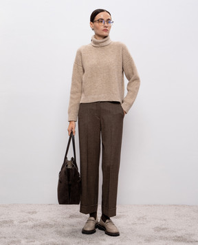 Peserico Beige alpaca wool sweater S99413F059252B