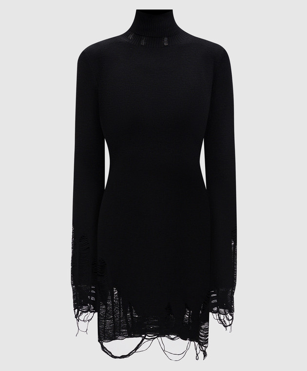 Maison Margiela MM6 - Black mini dress with wool S62DA0030M13070