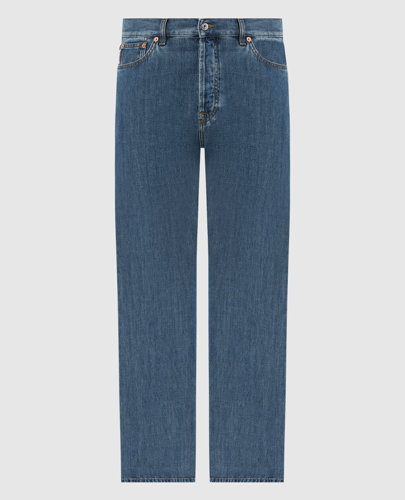 

Blue jeans with logo patch Valentino