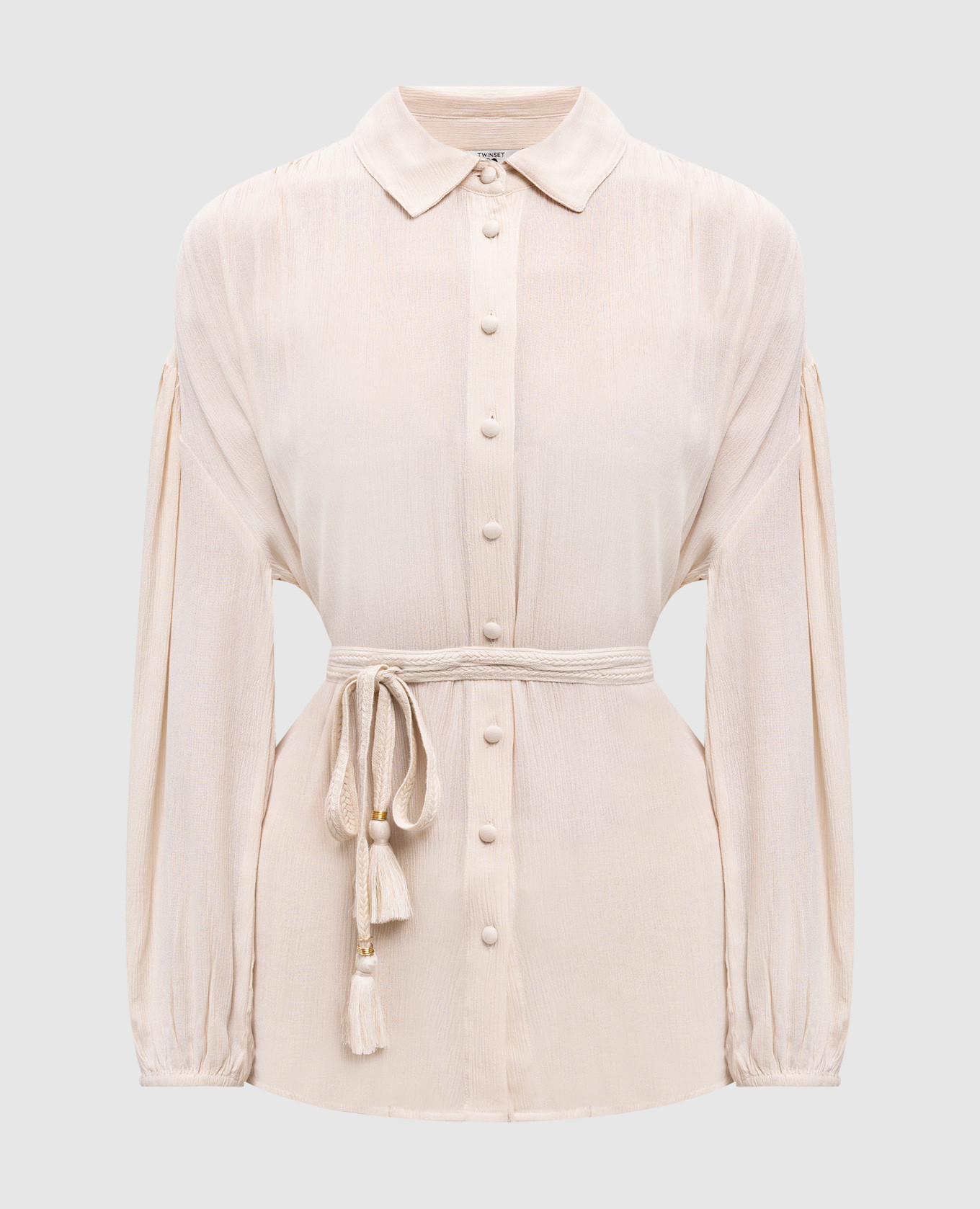 

Beige blouse with logo Twinset