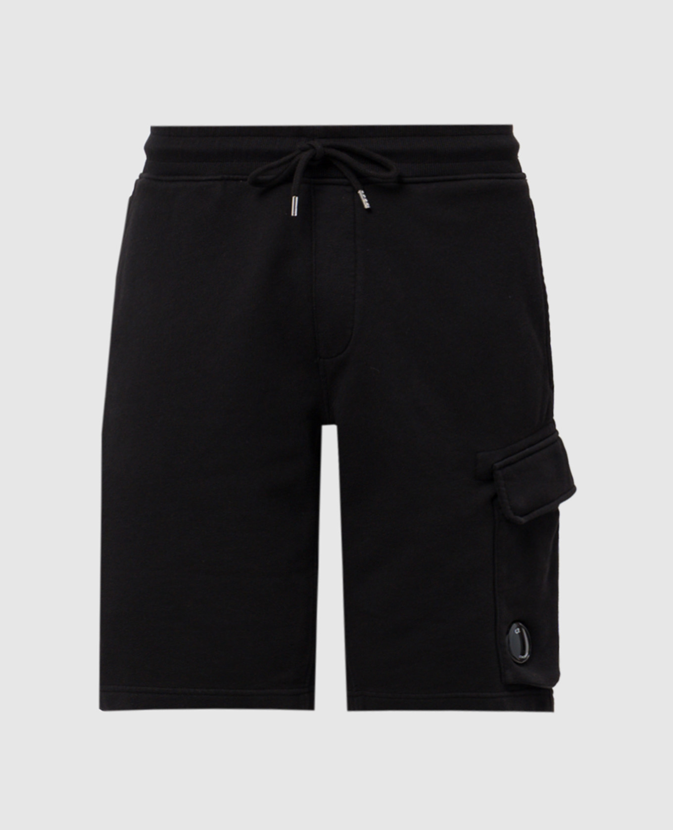 

Black shorts with logo patch C.P. Company