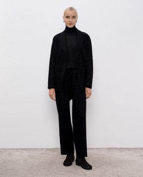 BOBOUTIC Black cashmere and silk turtleneck 4301BIS