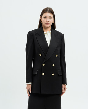 Victoria Beckham Black double-breasted jacket with wool 1324WJK005568A