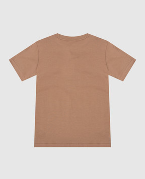Dolce&Gabbana Children's brown T-shirt with logo L4JTHUG7OJ826