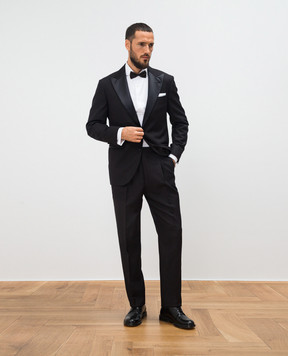 Brunello Cucinelli Black silk and wool suit MY480AS19