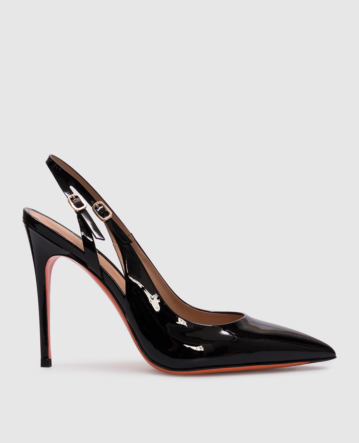 

Black patent leather sandals AUDREY VHDN01 Santoni