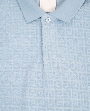 Givenchy Children's blue polo shirt with logo emblem pattern H3074845
