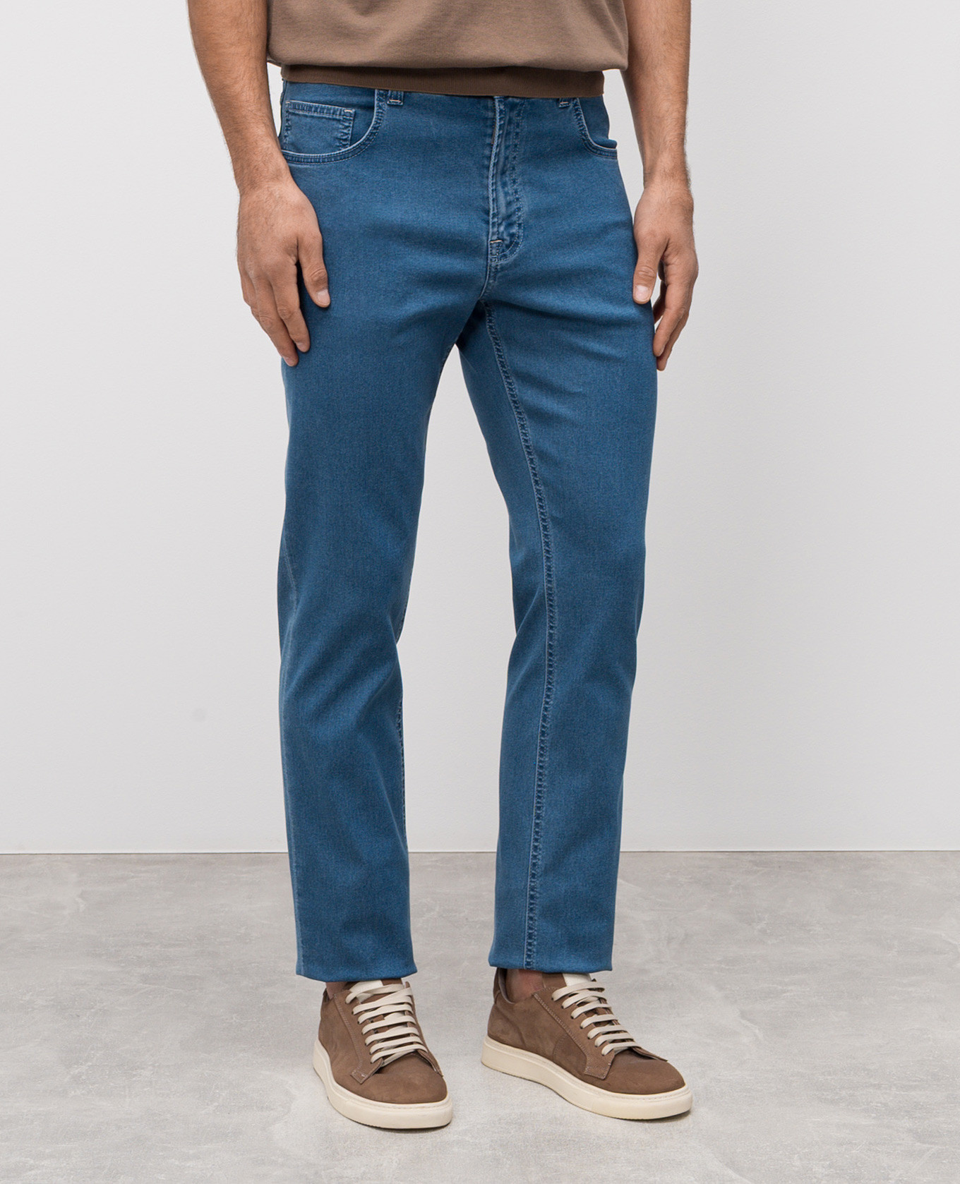 

Blue jeans with logo Stefano Ricci