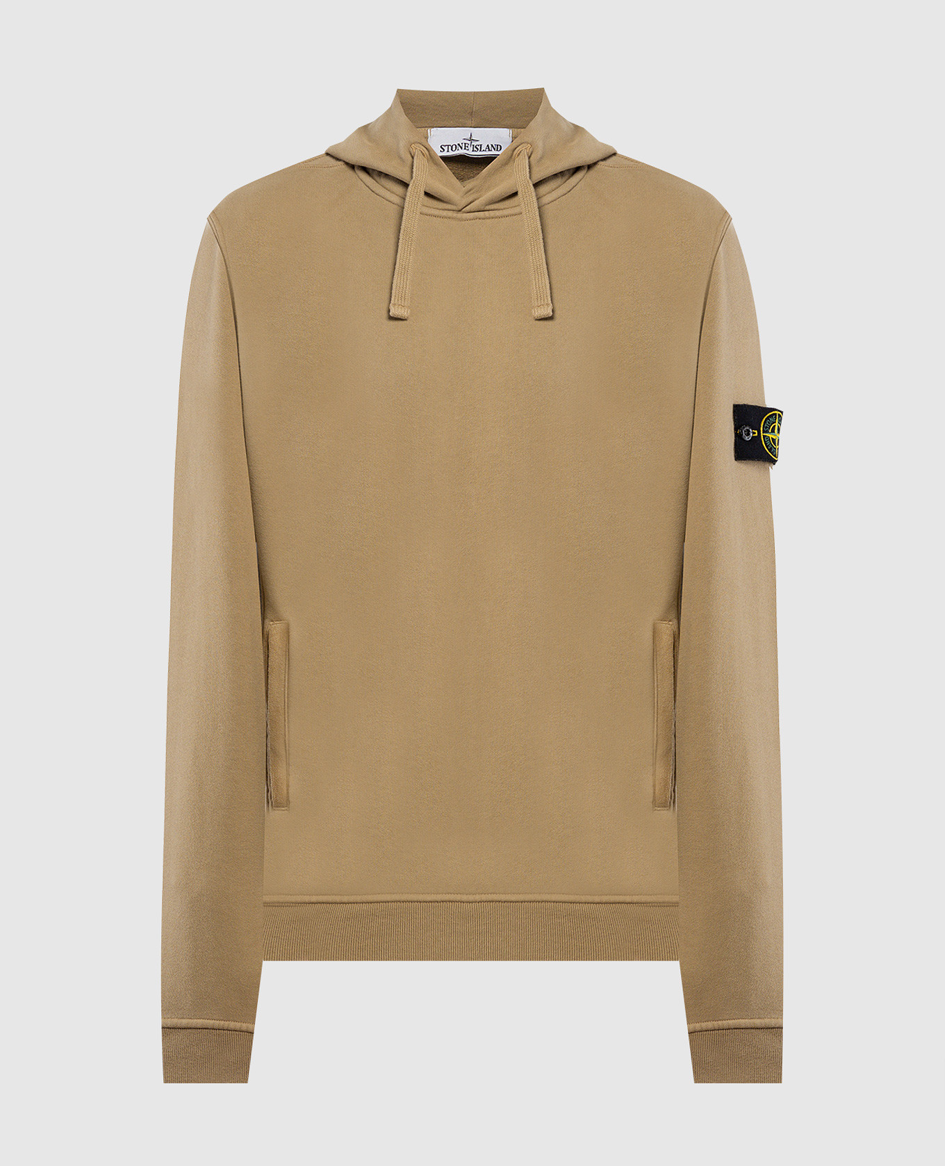 

Beige hoodie with logo patch Stone Island