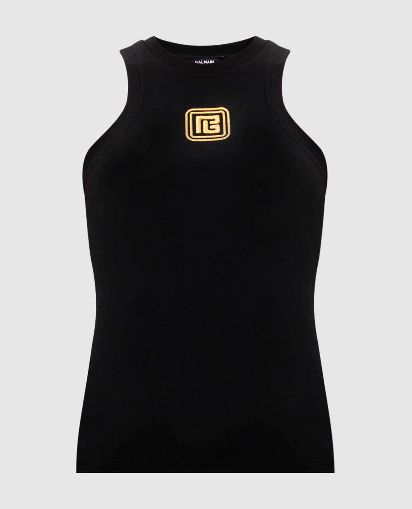 

Black top with Retro PB logo embroidery Balmain