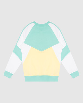 Balmain Children's green sweatshirt with textured logo BW4Q10Z0081410