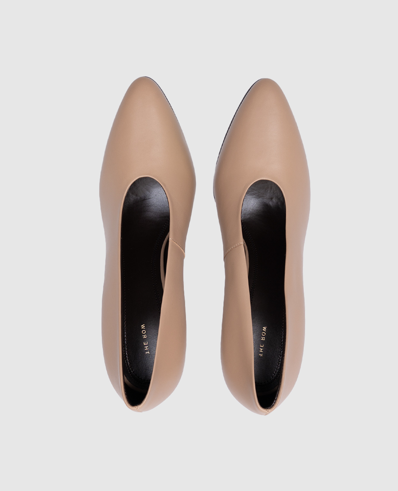 Prudens beige leather shoes The Row 4