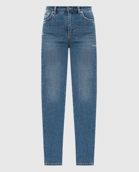 Dolce&Gabbana Blue skinny jeans with distressed effect and logo FTC67DG8LX4