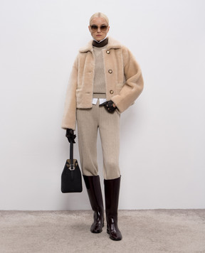 Babe Pay Pls Beige shearling sheepskin coat 2527MERINO