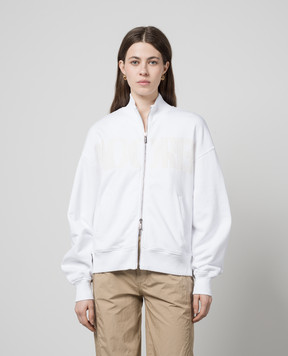 MooRER White ROSETTA sports jacket with logo embroidery ROSETTASFT
